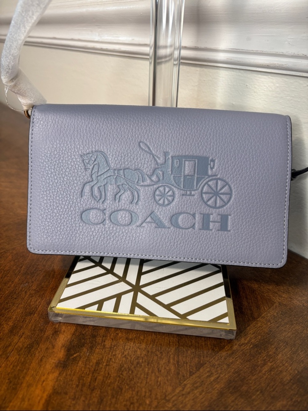 Coach Anna Foldover Clutch Crossbody in a Twilight multi-color design - Picture 4 of 11